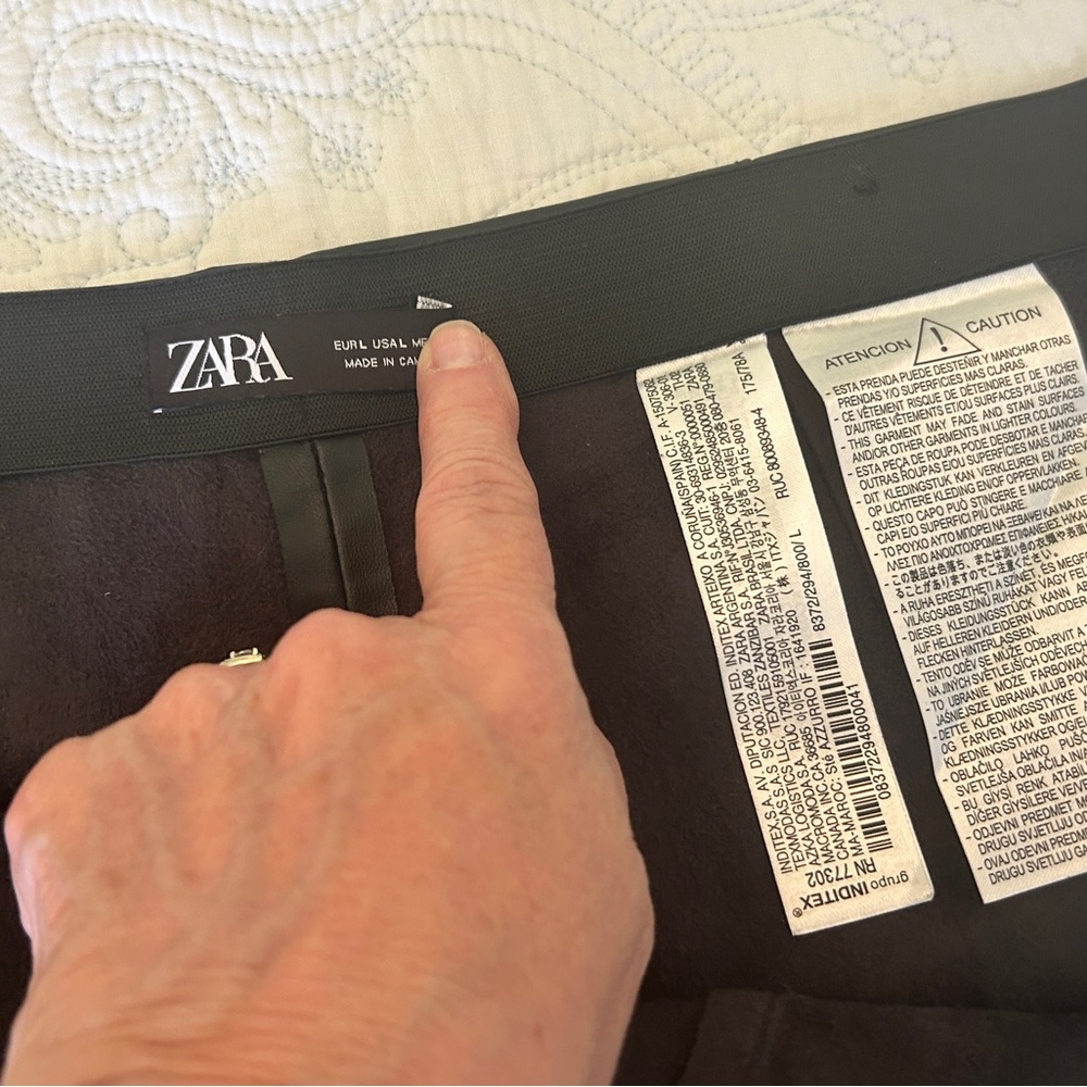 ZARA Faux Leather Trousers - Side-zip - Black - LRG - Picture 6 of 13